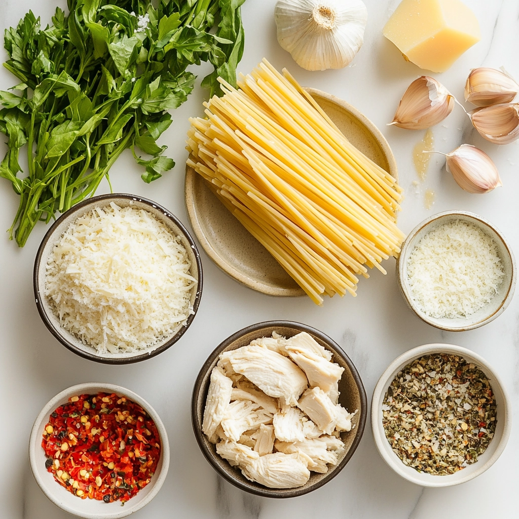 Garlic Parmesan Chicken Pasta recipe : Flavorful