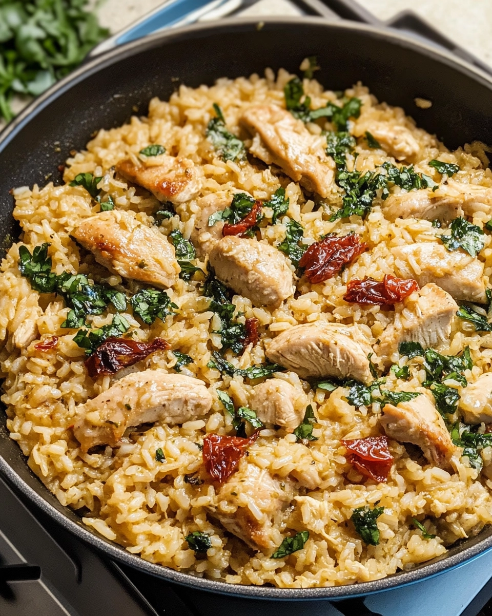 Creamy Tuscan Chicken & Rice Recipe