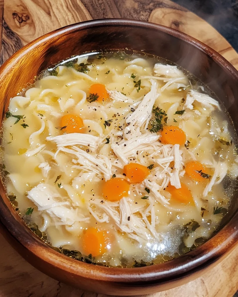 Easy Slow Cooker Chicken Noodle Soup