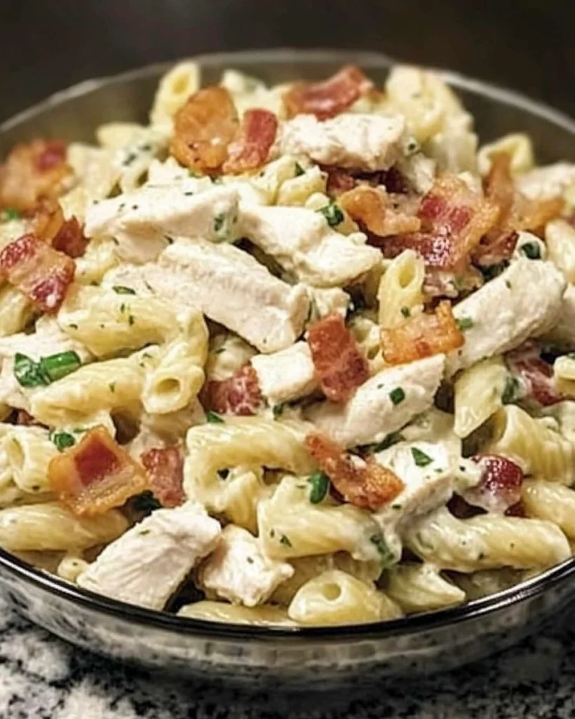 Chicken Bacon Ranch Pasta Salad – Easy & Flavorful Recipe