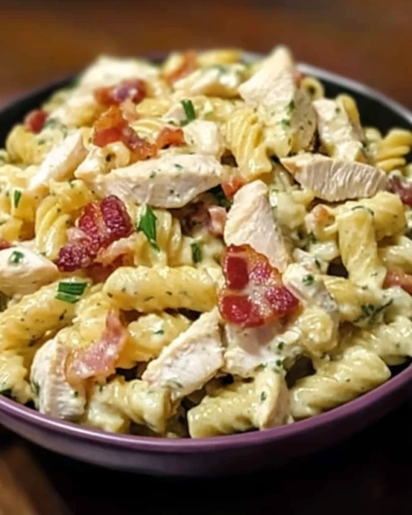 Chicken Bacon Ranch Pasta Salad – Easy & Flavorful Recipe