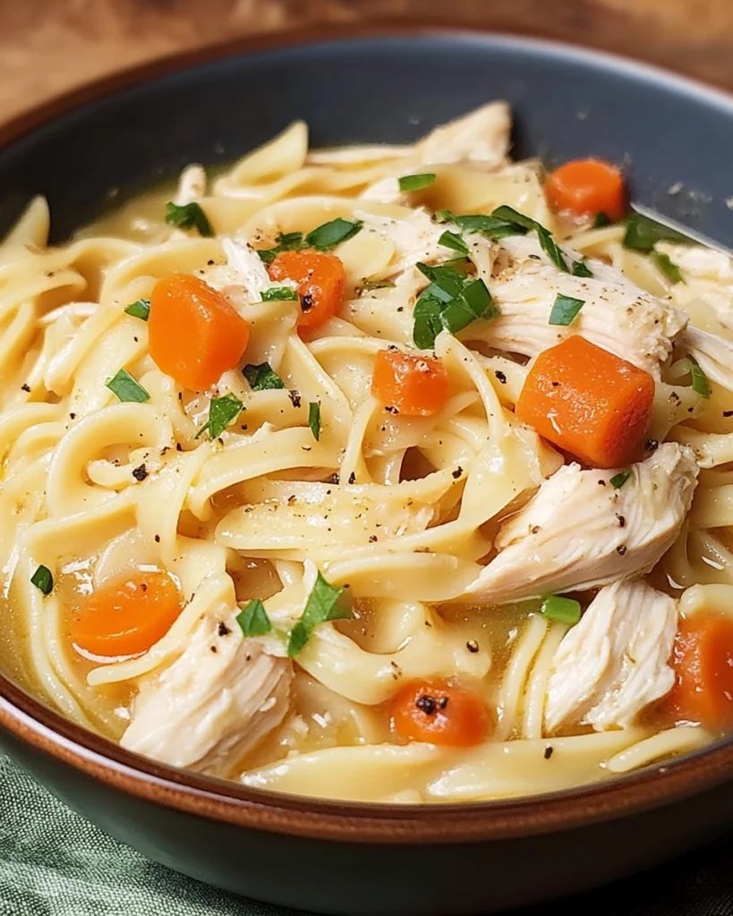 Easy Slow Cooker Chicken Noodle Soup