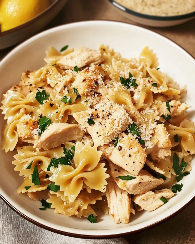 Easy Chicken and Bow Tie Pasta Recipe