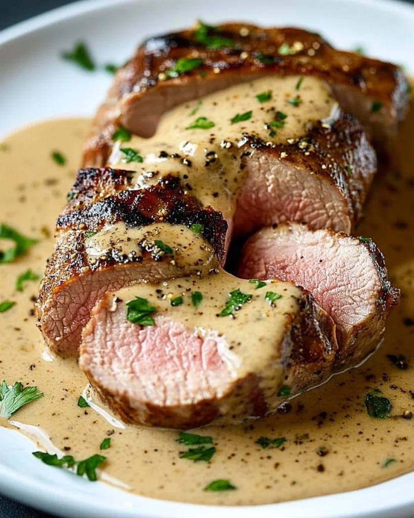 Best Ever Pork Tenderloin with Dijon Cream Sauce