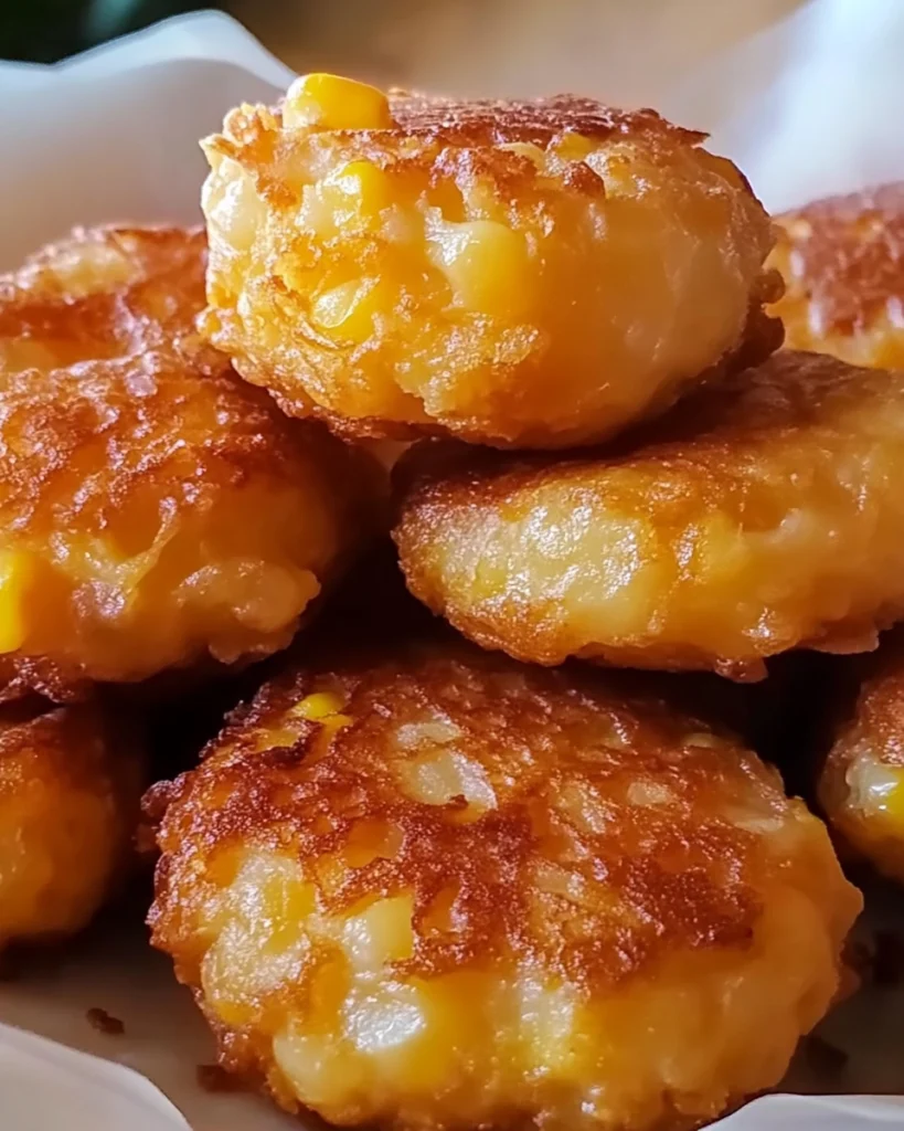 Easy Cheddar Corn Potato Fritters | Crispy & Cheesy