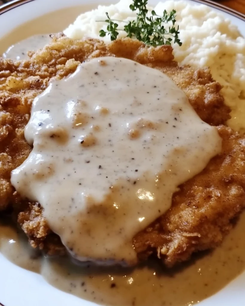 Crispy Chicken Fried Steak with Country Gravy