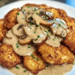 Crispy Golden Chicken with Parmesan Mushroom Sauce image 3