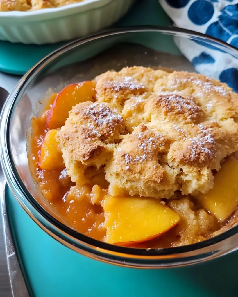 Fresh Peach Cobbler with Buttery Biscuit Topping