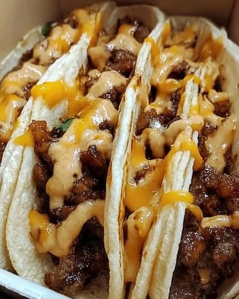 Garlic Butter Honey BBQ Beef Tacos