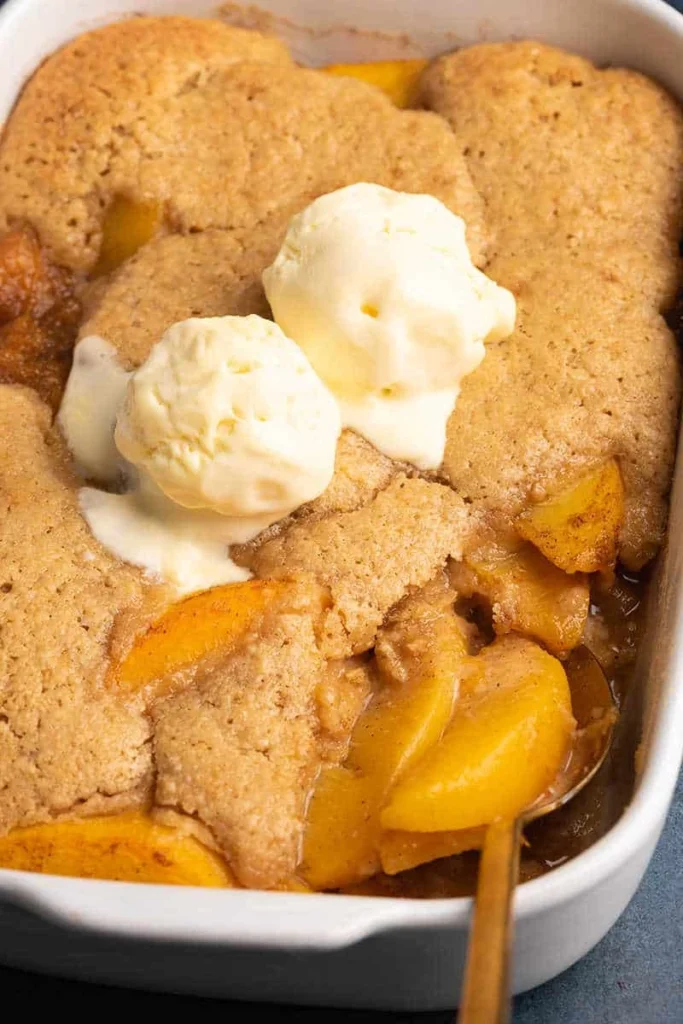 Lower Sugar Peach Cobbler Recipe - Healthy & Delicious
