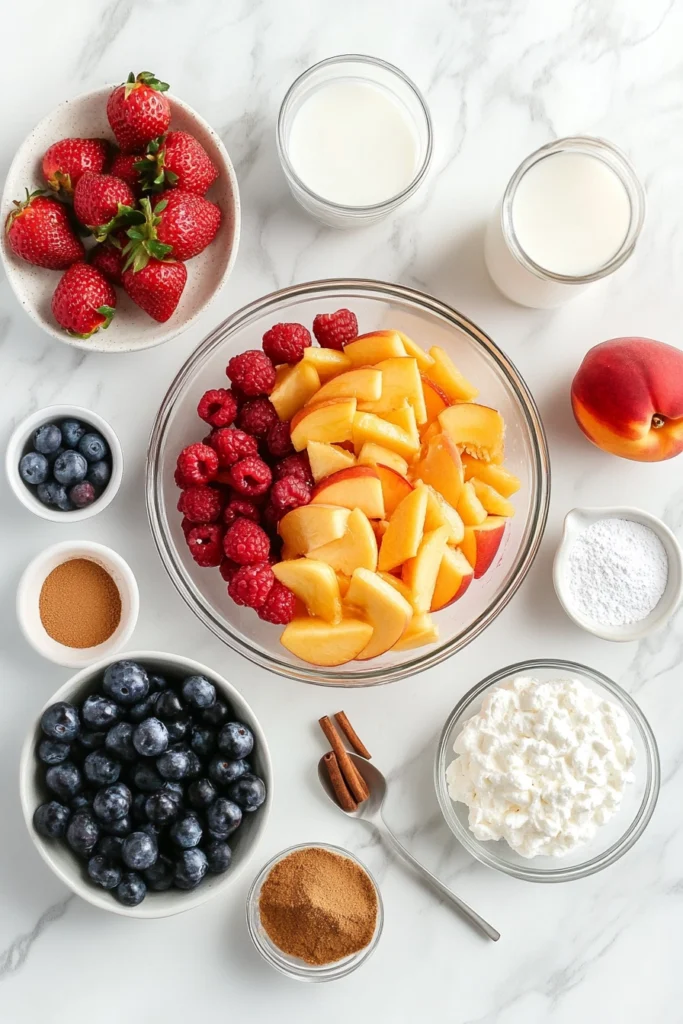 Peach Cobbler Cheesecake Fruit Salad Recipe