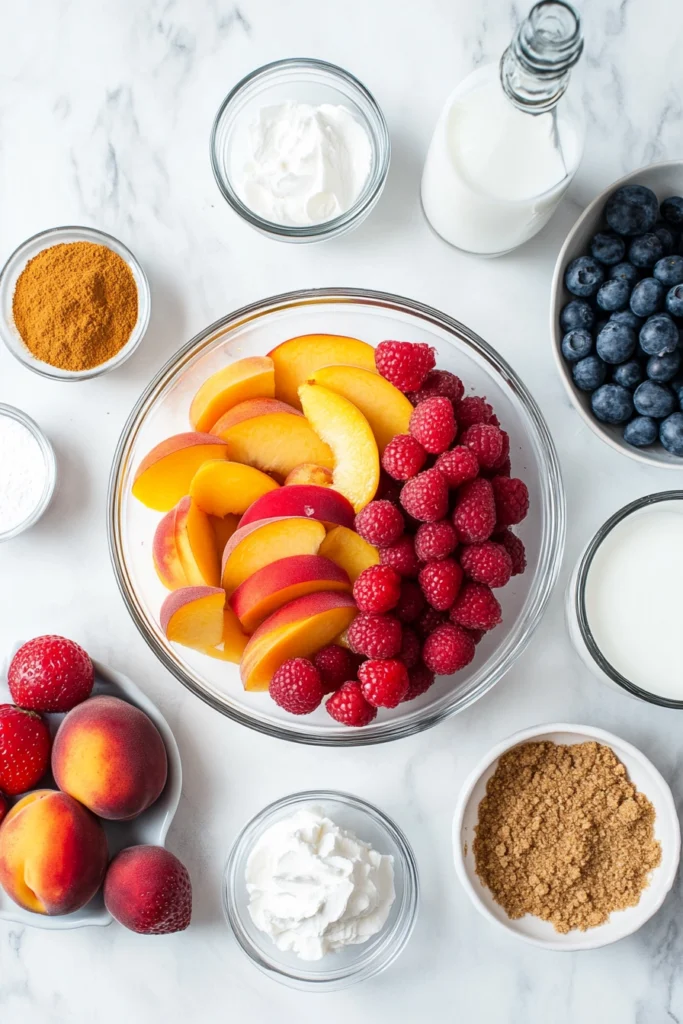 Peach Cobbler Cheesecake Fruit Salad Recipe