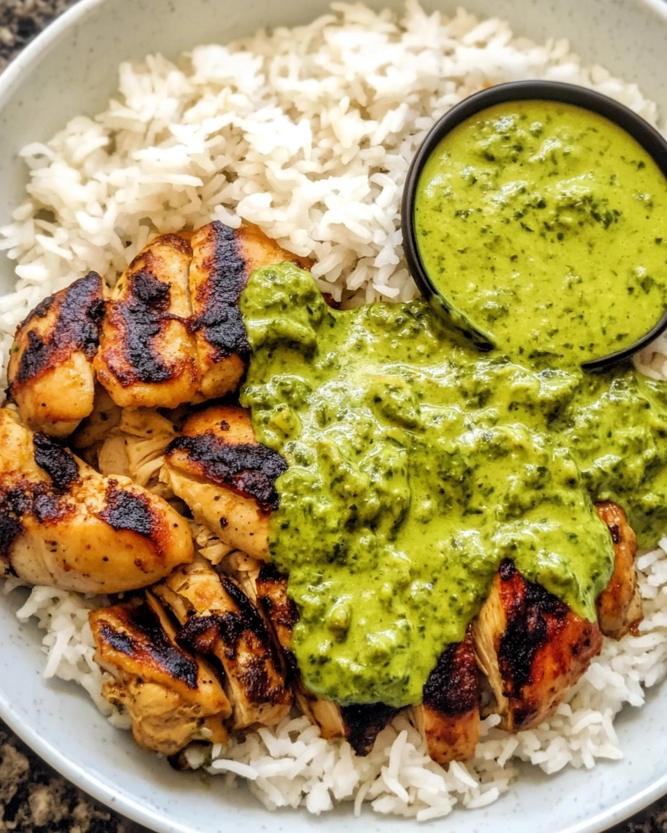 Make delicious Peruvian Chicken & Rice with Green Sauce recipe, a healthy dish bursting with fresh flavors and spices.