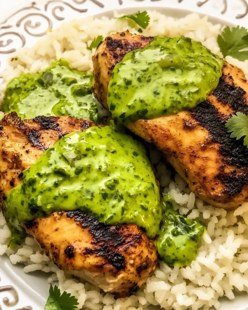 Peruvian Chicken & Rice with Green Sauce Recipe