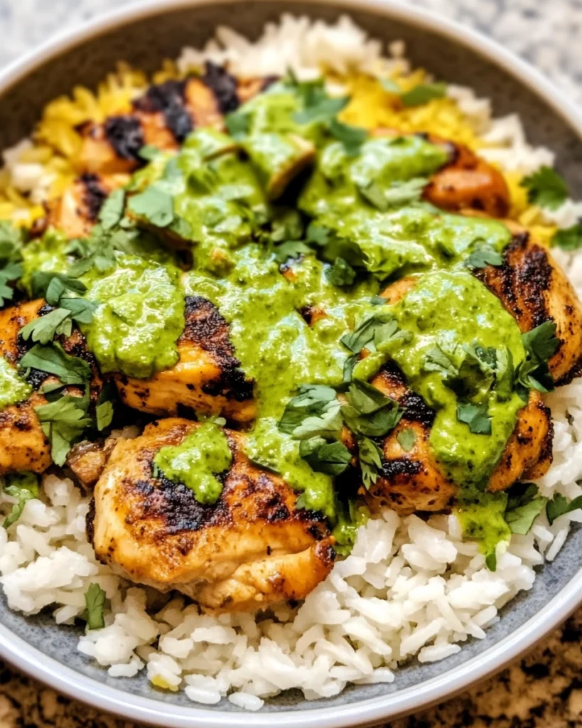 Peruvian Chicken & Rice with Green Sauce Recipe