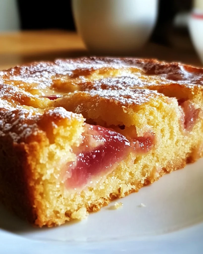 Rhubarb Custard Cake Recipe – Moist, Creamy, and Easy to Make