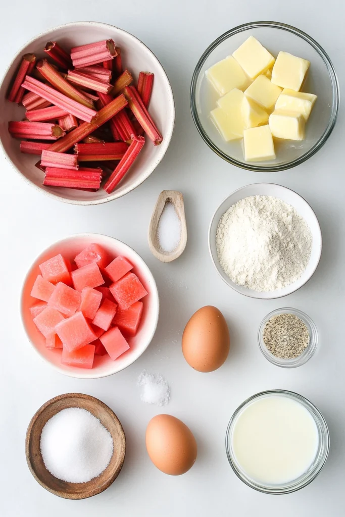 Rhubarb Custard Cake Recipe – Moist, Creamy, and Easy to Make