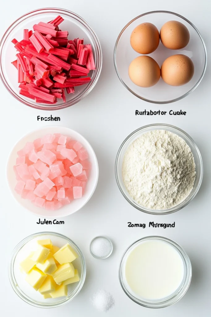 Rhubarb Custard Cake Recipe – Moist, Creamy, and Easy to Make