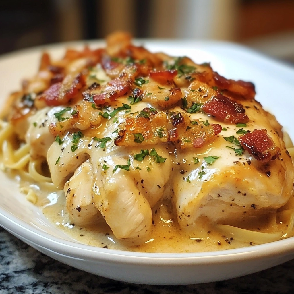 Creamy slow-cooked angel chicken with Italian herbs and pasta
