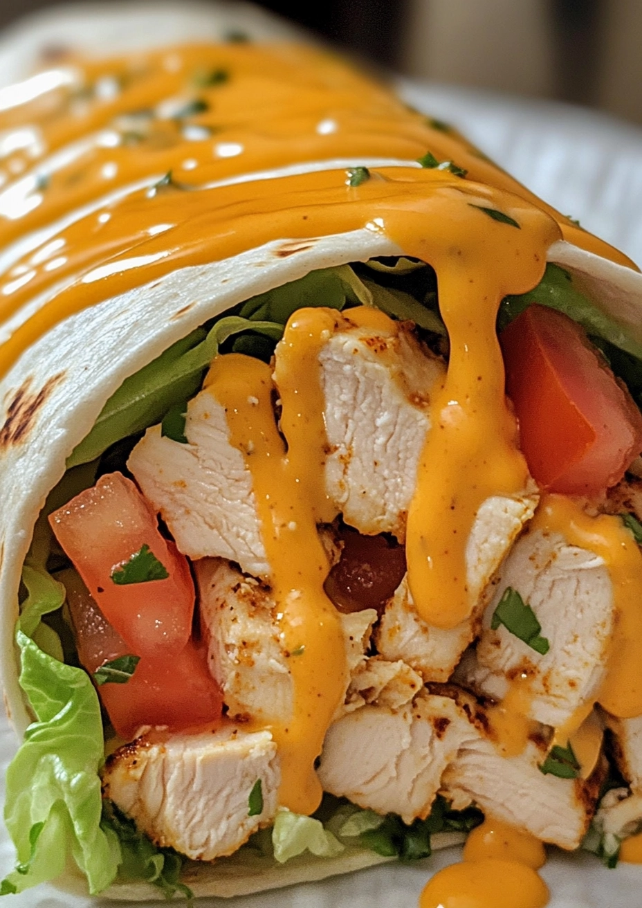 delicious Quick Cheesy Chicken Wrap image 3