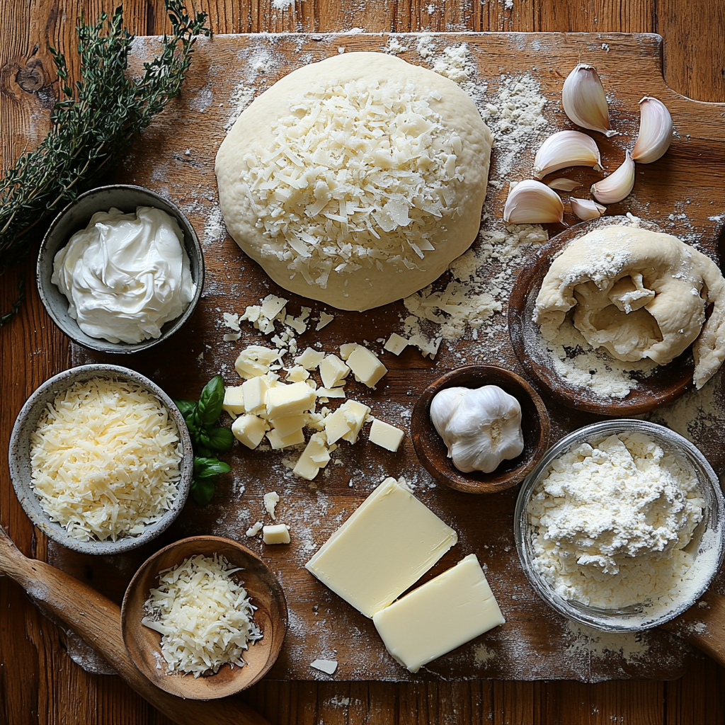 Ingredients for White Garlic Bliss Pizza Recipe