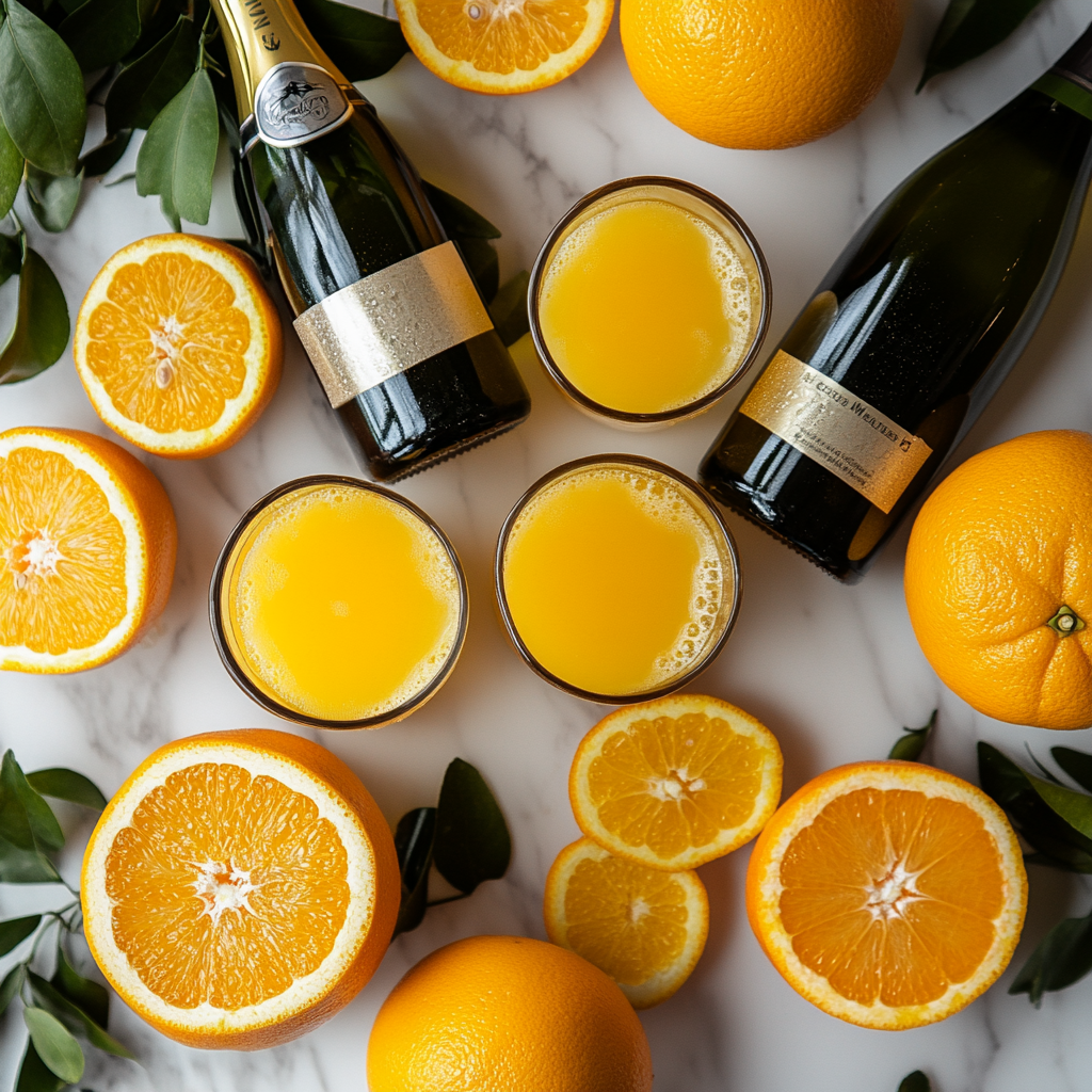 Ingredients for making POG Juice Mimosas