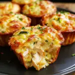 Chicken, Cheese, and Zucchini Muffins fresh from oven