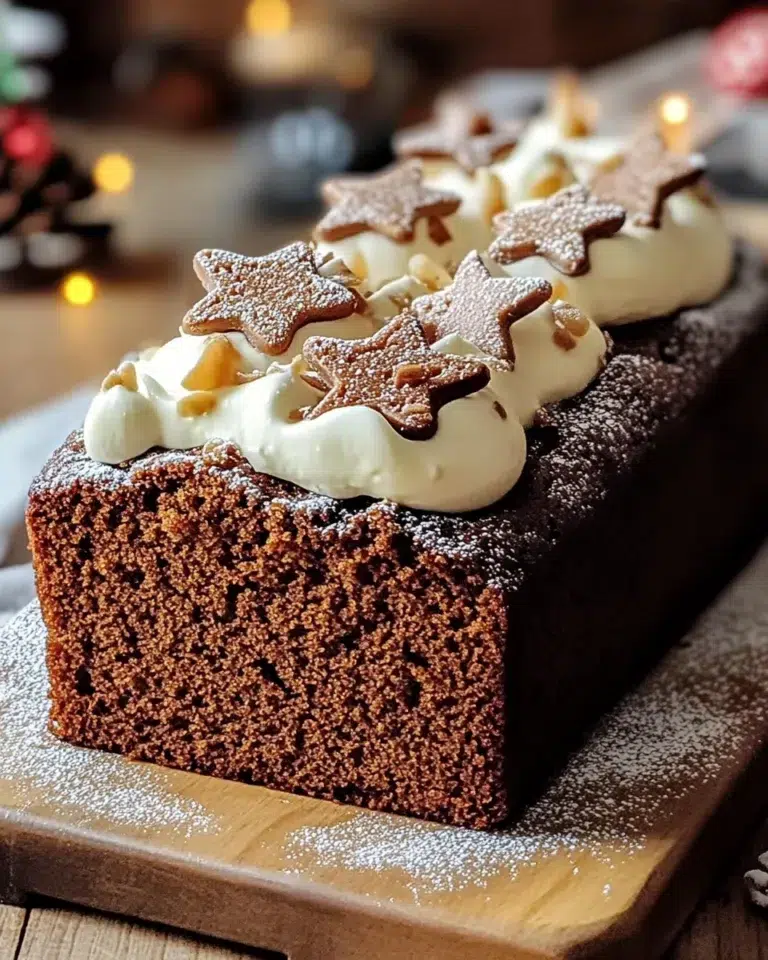 Batter for gingerbread loaf being poured into a pan.