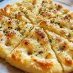 Garlic Parmesan Focaccia Bread: Savory & Easy 8 Soft and golden garlic Parmesan focaccia bread with rosemary in a white ceramic pan