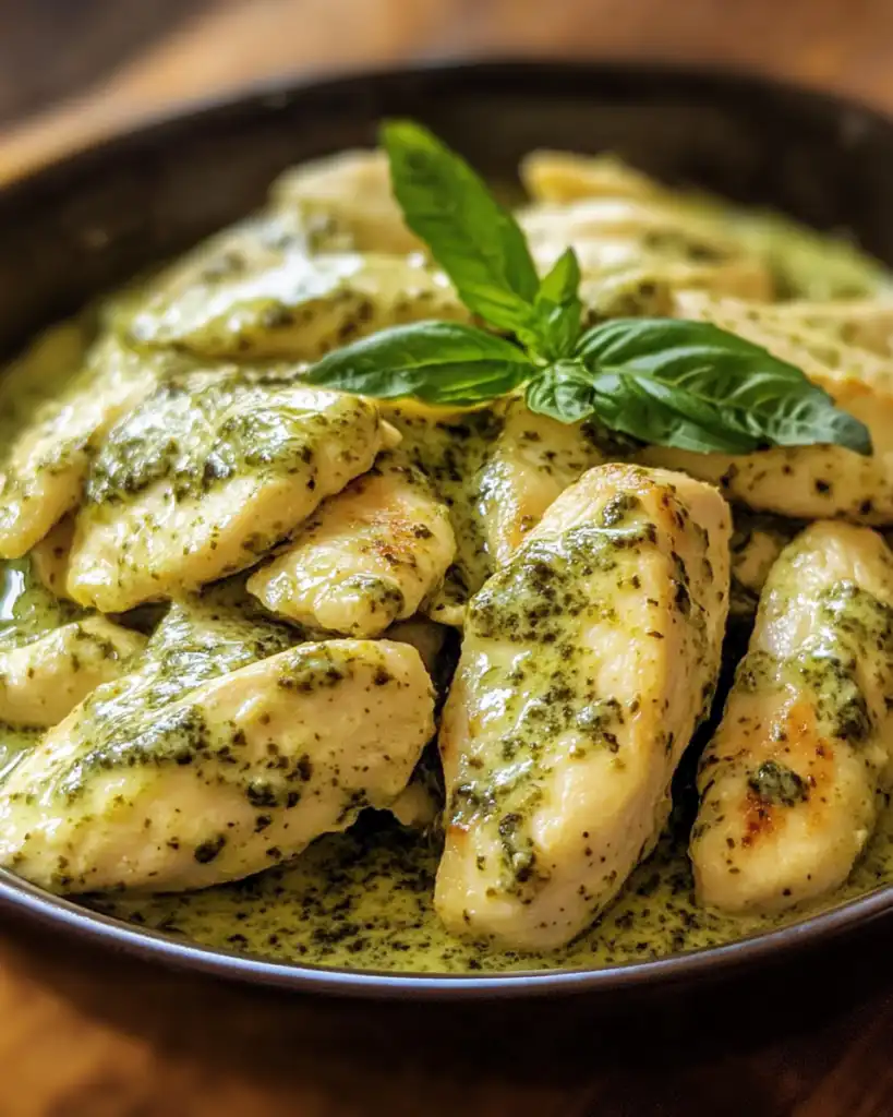 Creamy Pesto Chicken — A Cozy New York Kitchen Memory and Comfort Dish