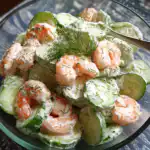 Easy Creamy Cucumber Shrimp Salad