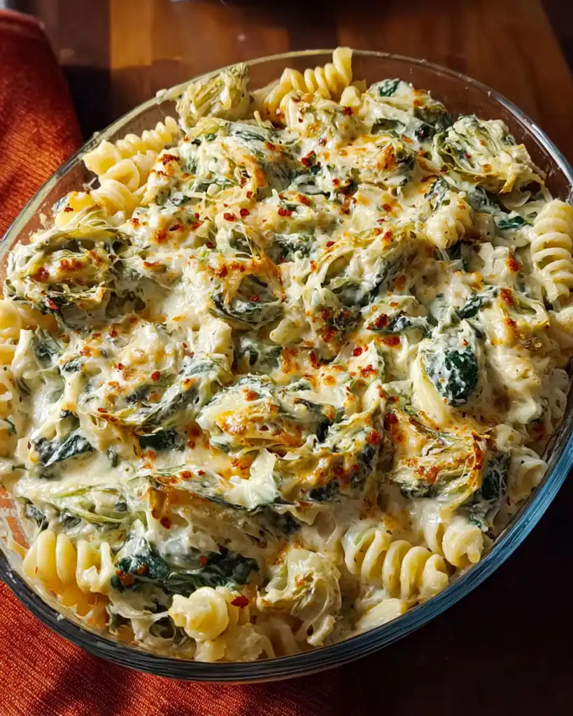 Tasty Spinach and Artichoke Dip Pasta