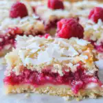 Fresh Raspberry Coconut Bars (Buttery & Sweet Dessert)