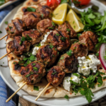 Lamb Koftas with Whipped Feta and Flatbreads