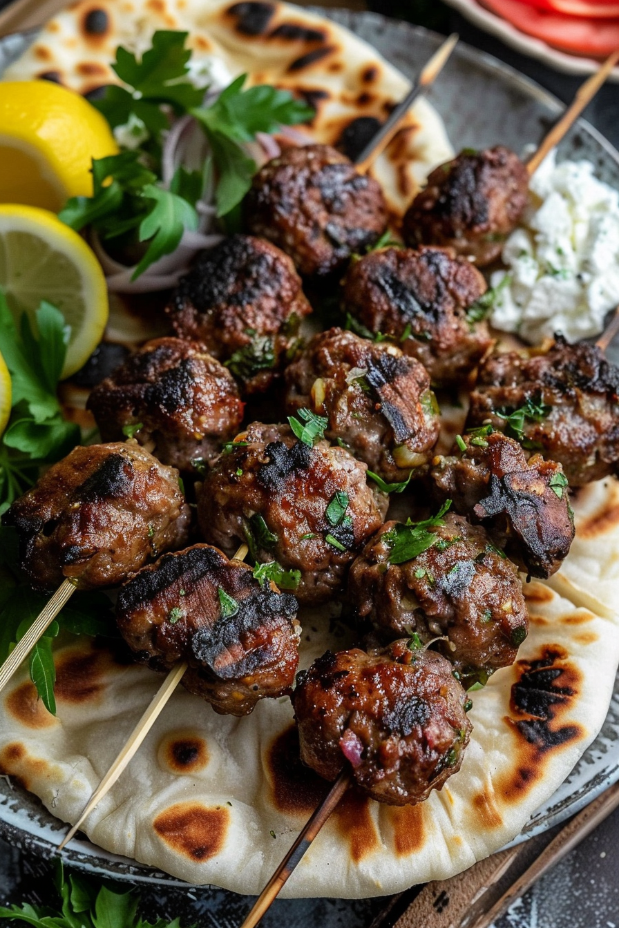 Lamb Koftas with Whipped Feta and Flatbreads 3 image 1776709282829