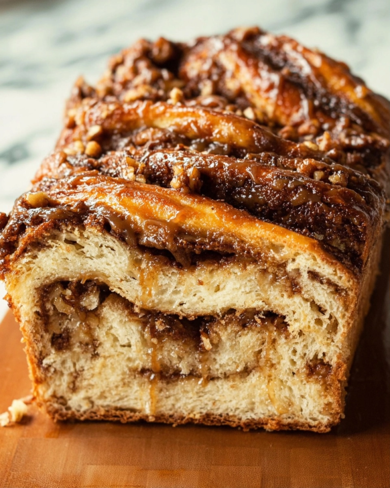 Sticky Caramel-Pecan Babka Loaves Recipe